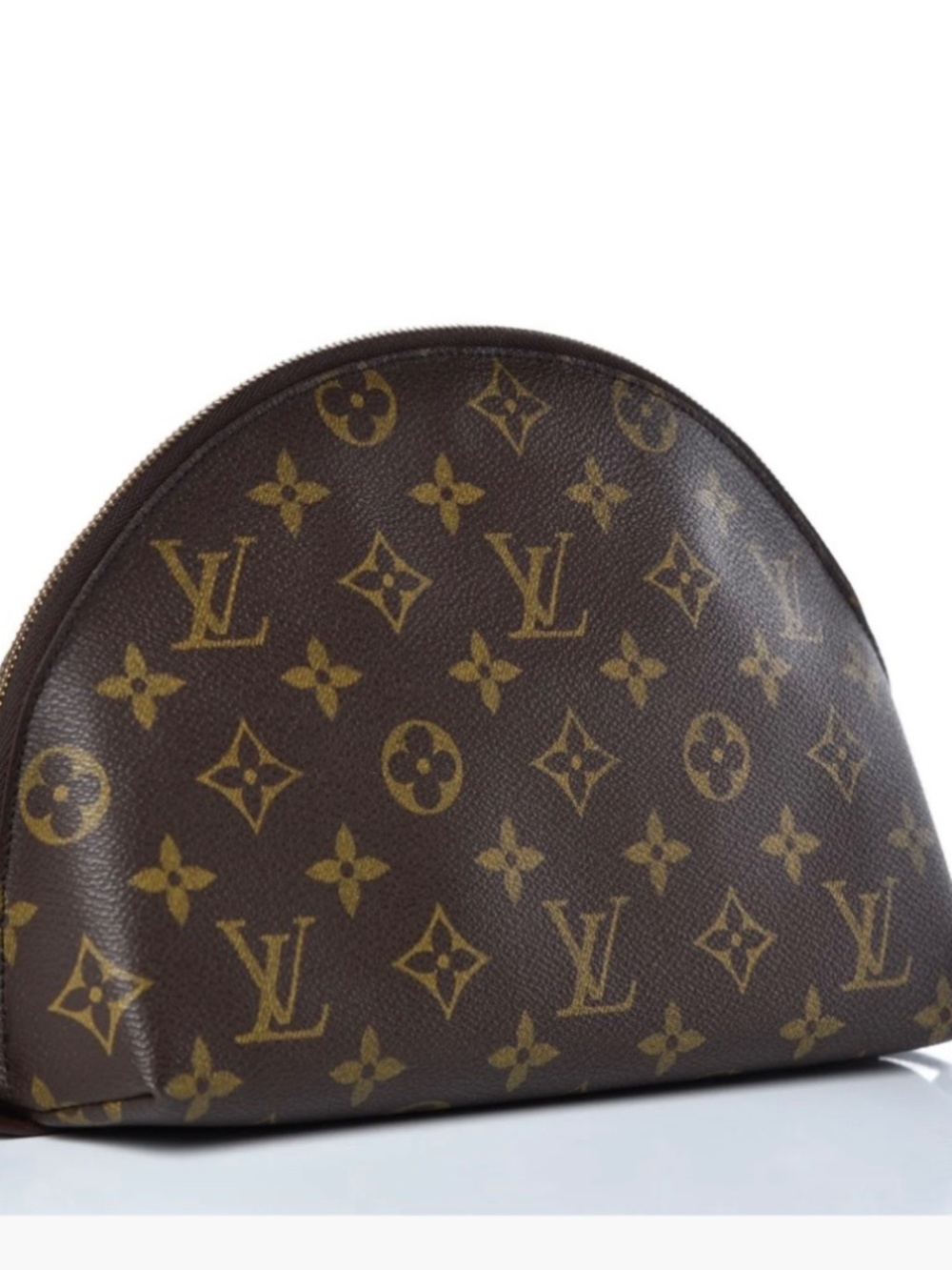 LOUIS VUITTON Monogram Trousse Demi Ronde